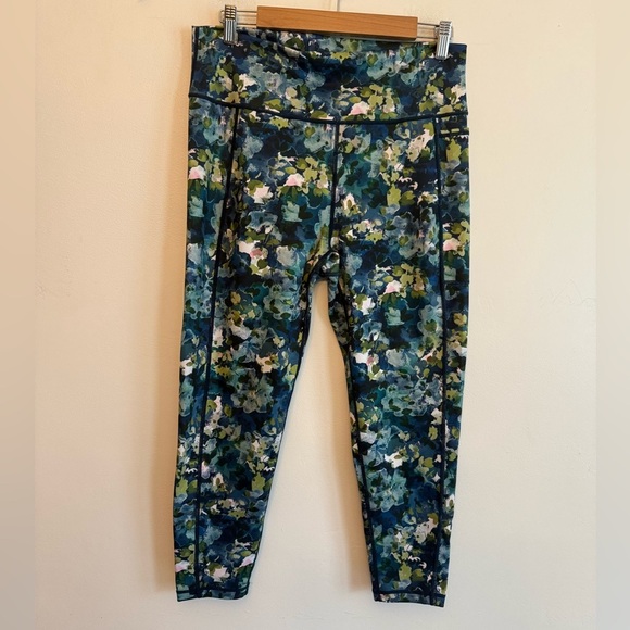 SWEATY BETTY Super Sculpt Pocket 7/8 Leggings In Green Spring Floral Print - Picture 2 of 6